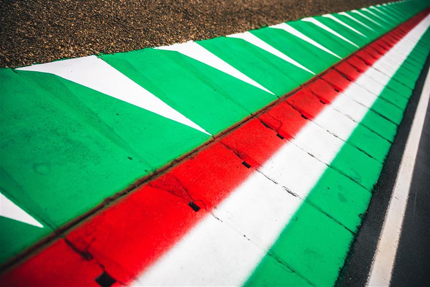 Imola apex of track